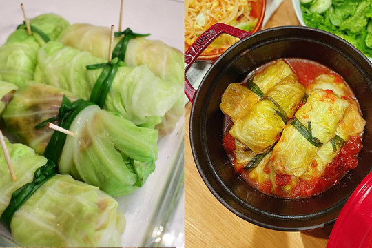 Tiết trời se lạnh, thưởng thức món bắp cải cuộn thịt sốt cà chua lạ miệng