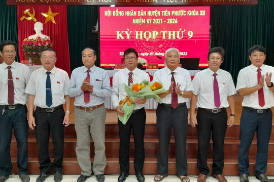 Tiên Phước bầu cử bổ sung chức danh Phó chủ tịch UBND huyện nhiệm kỳ 2021-2026