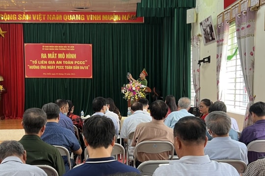 Ra mắt mô hình "Tổ liên gia an toàn PCCC" ở quận Bắc Từ Liêm