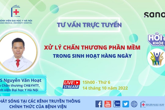 Hỏi để khỏe hơn: “ Xử trí chấn thương phần mềm là chấn thương thường gặp trong sinh hoạt hằng ngày”