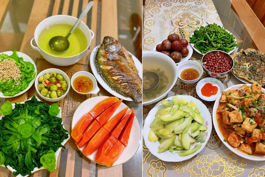 Gần 30 mâm cơm nhà ngon miệng, 'ngon mắt', chồng xem chỉ muốn về ngay để ăn cơm vợ nấu