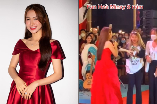 Bất ngờ gặp được fan 8 năm, Hòa Minzy ghi điểm cực mạnh chỉ với hành động này