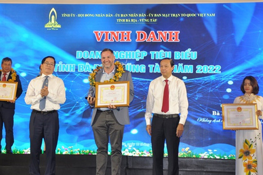 Bà Rịa - Vũng Tàu: Tôn vinh doanh nhân, doanh nghiệp tiêu biểu 2022