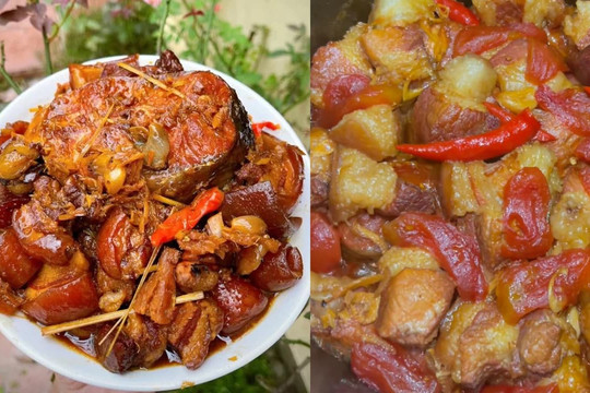 Bí quyết nấu món cá kho thịt mềm rục, lên màu cánh gián cực đẹp