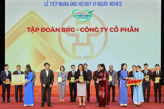Tập đoàn BRG ủng hộ quỹ "Vì người nghèo Hà Nội" năm 2022 số tiền 500 triệu đồng