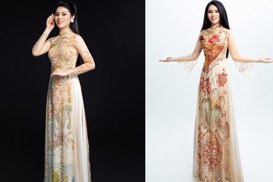 Hoa khôi Kim Anh khoe sắc với áo dài 'Dáng hoa'