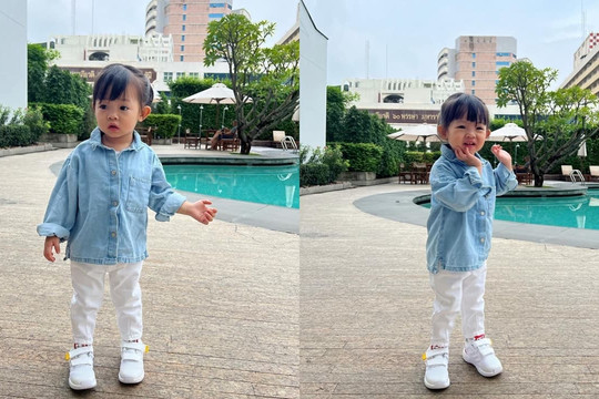 Con gái Cường Đô La lên đồ cực thời trang, nay đã biết tạo dáng chụp ảnh đầy điệu đà