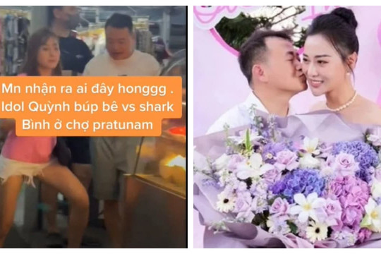 Phương Oanh và Shark Bình bị bắt gặp đi chợ đêm và xem show ở Thái Lan
