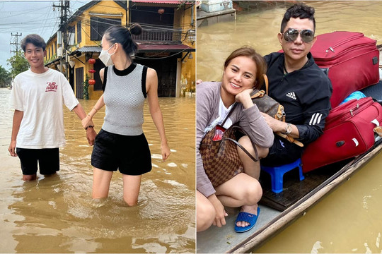 Sao Việt 17/10: Hoa hậu Tiểu Vy về Hội An thăm gia đình; Long Nhật phải di tản khỏi biệt thự vì mưa lũ
