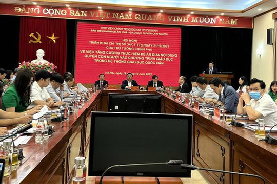 Đưa quyền con người vào 100% cơ sở giáo dục trong hệ thống giáo dục quốc dân