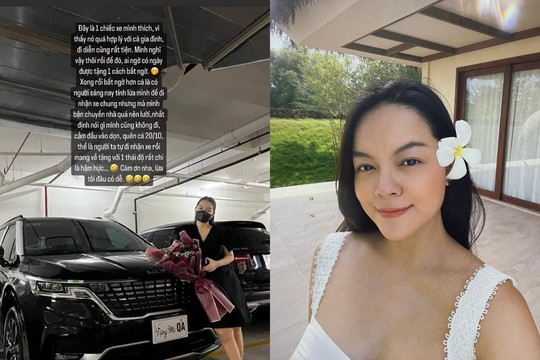 Phạm Quỳnh Anh được bạn trai tặng xe dịp 20/10?