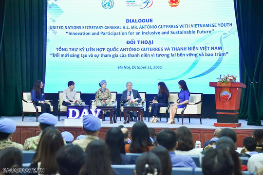 Tổng thư ký LHQ  ấn tượng mạnh với tinh thần tiên phong, sáng tạo, dám chịu trách nhiệm của thanh niên Việt Nam
