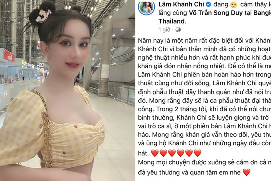 Lâm Khánh Chi khoe ảnh trẻ trung ở nước ngoài, xúc động nói về quyết định phẫu thuật thanh quản của bản thân