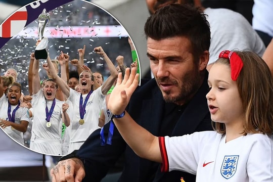 David Beckham ca ngợi tuyển nữ nước Anh đã truyền cảm hứng cho con gái Harper sau thành công tại Euro
