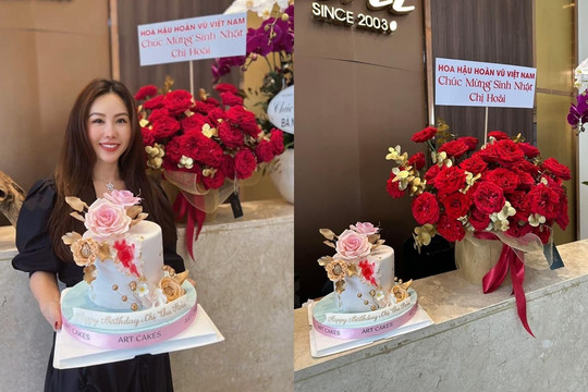 Hoa hậu Thu Hoài được đồng nghiệp tổ chức sinh nhật hoành tráng, gây xót xa khi kể về bệnh tật