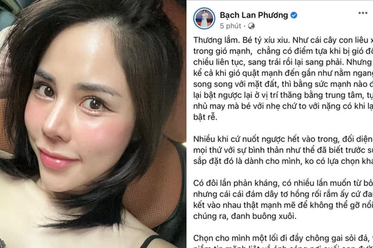 Bạch Lan Phương ví bản thân như cây liêu xiêu trong gió, nhiều lần muốn từ bỏ nhưng vẫn cố gắng
