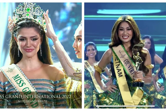 Chung kết Miss Grand International 2022: Người đẹp Brazil đăng quang, đại diện Việt Nam dừng chân ở Top 20