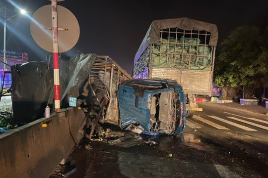 Bình Thuận: Tai nạn giao thông liên hoàn trên Quốc lộ 1A  