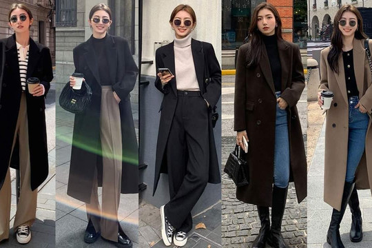 'Áo khoác + quần tây' đúng chuẩn mở đầu thu đông, cao cấp mỏng manh, người nhỏ mặc được