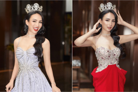 Hoa hậu Ngọc Diễm đội vương miện, giật trọn spotlight thảm đỏ Bán kết Hoa hậu Du lịch Việt Nam