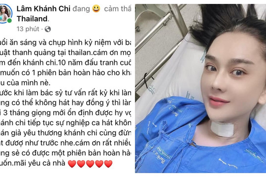 Lâm Khánh Chi lần đầu lộ diện sau phẫu thuật dây thanh quản, nhan sắc ra sao?