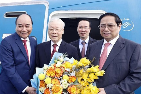 Tổng Bí thư Nguyễn Phú Trọng đến Bắc Kinh, bắt đầu thăm chính thức CHND Trung Hoa