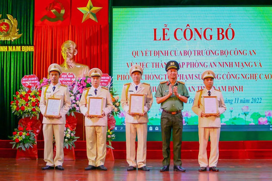Nam Định: Thành lập Phòng An ninh mạng và phòng, chống tội phạm sử dụng công nghệ cao