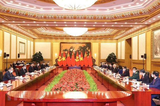 Tổng Bí thư Nguyễn Phú Trọng hội đàm với Tổng Bí thư, Chủ tịch nước CHND Trung Hoa Tập Cận Bình