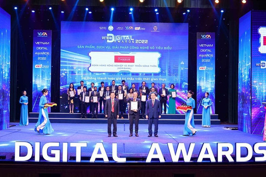 Agribank vinh dự nhận giải thưởng Chuyển đổi Số Việt Nam năm 2022  