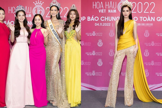 Dàn Hậu hội ngộ tại chung khảo Hoa hậu Việt Nam 2022, Đỗ Thị Hà bị 'dìm' vì trang phục khó hiểu