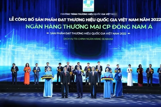 SeABank lần thứ 2 được vinh danh Thương hiệu Quốc gia
