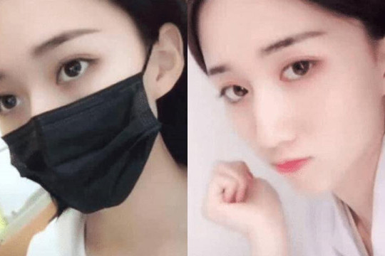 Nữ thần 'Đôi mắt quyến rũ' trở nên nổi tiếng, khoảnh khắc cô tháo khẩu trang ra, cư dân mạng: Hãy đeo lại đi