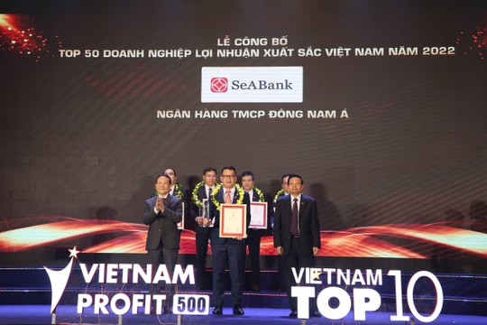 SeABank 5 lần liên tiếp lọt Top 50 doanh nghiệp có lợi nhuận xuất sắc Việt Nam năm 2022