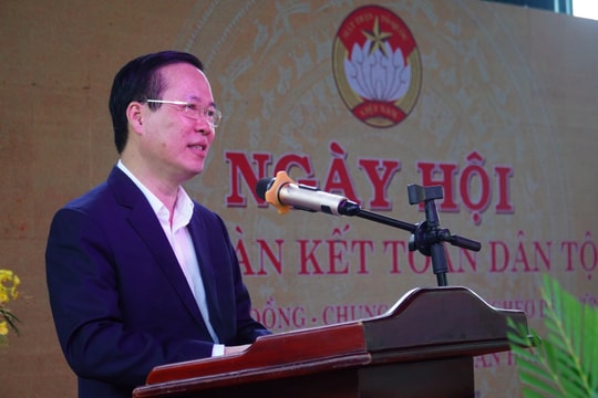 Thường trực Ban Bí thư Võ Văn Thưởng dự Ngày hội Đại Đoàn kết toàn dân tộc tại tỉnh Thừa Thiên Huế