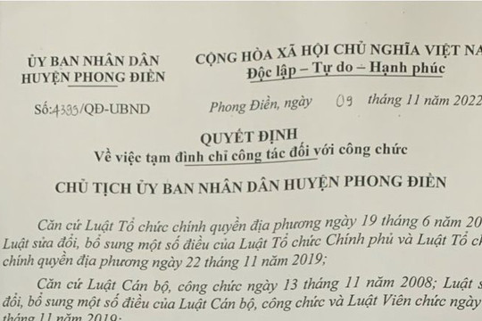Đề nghị thu hồi quyết định tạm đình chỉ công tác Phó phòng viết về 1.000 món ngon