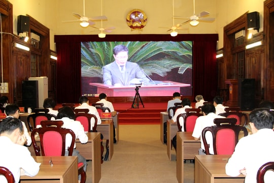 TANDTC tham gia Hội nghị quán triệt, triển khai Nghị quyết Bộ Chính trị về phát triển vùng Bắc Trung Bộ và duyên hải Trung Bộ