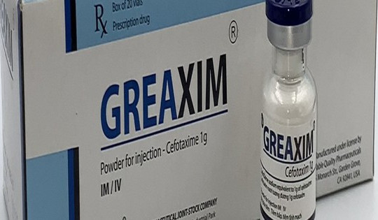 6 lô thuốc bột pha tiêm Greaxim bị thu hồi trên toàn quốc