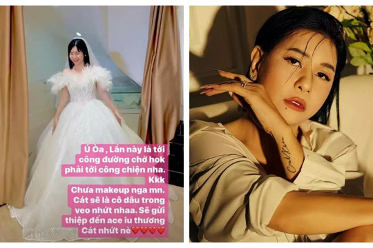 Cát Phượng thử trang phục cưới khiến dân tình rần rần, thực hư thế nào?