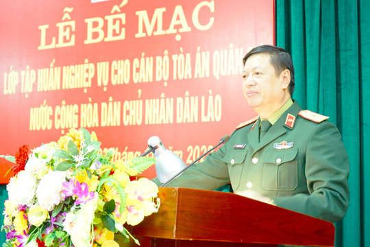 Bế mạc lớp tập huấn nghiệp vụ cho cán bộ TAQS nước CHDCND Lào