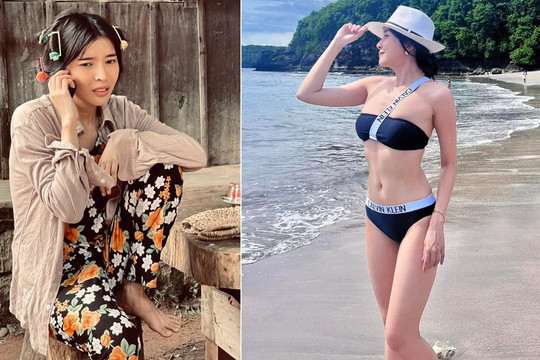 Cao Thái Hà 'Mẹ rơm' tung loạt ảnh bikini: Quê mùa trên phim nhưng đời thực đầy nóng bỏng