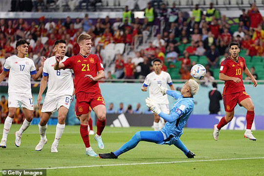 Tây Ban Nha "nhấn chìm" Costa Rica với tỷ số 7-0