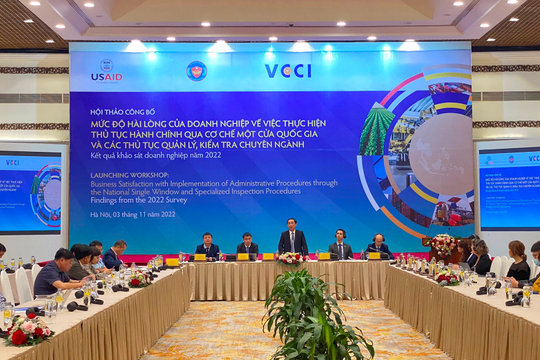Hội nghị công bố kết quả khảo sát doanh nghiệp về thực hiện TTHC thông qua Cơ chế một cửa quốc gia và thủ tục quản lý, kiểm tra chuyên ngành năm 2021