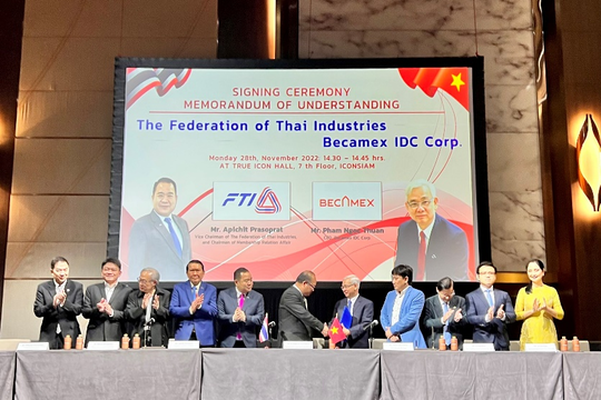 Becamex IDC ký kết hợp tác với Liên đoàn Công nghiệp Thái Lan 