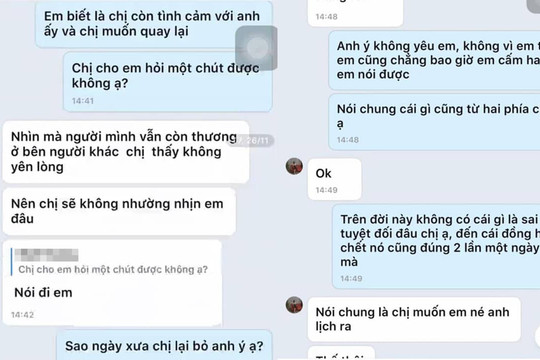 Hẹn hò 8 tháng, cô gái bị người yêu cũ của bạn trai nhắn: 'Chị muốn em né anh ấy ra!' và màn đáp trả 'hả hê'