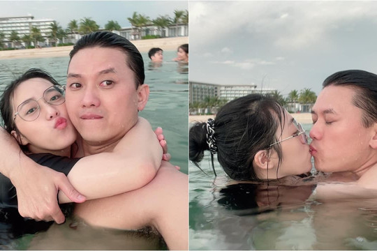 Quách Ngọc Tuyên kỉ niệm ngày yêu với vợ trẻ, khung ảnh 'khóa môi' gây sốt vì quá ngọt ngào