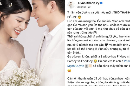 Kỉ niệm 7 năm yêu đương, Phan Mạnh Quỳnh và bà xã đồng loạt có chia sẻ ngọt ngào gửi đến đối phương