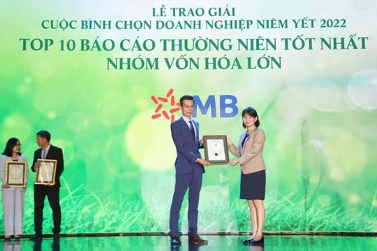 MB vào top 10 doanh nghiệp niêm yết có báo cáo thường niên xuất sắc nhất
