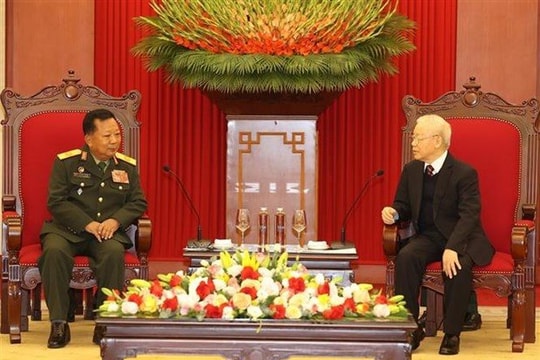 Lãnh đạo Đảng, Chính phủ tiếp Phó Thủ tướng, Bộ trưởng Bộ Quốc phòng Lào