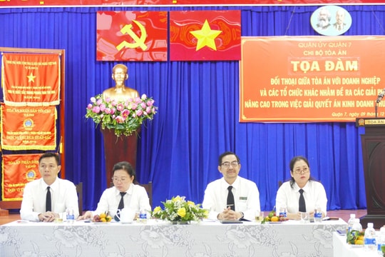 TAND quận 7, TP.HCM: Bàn giải pháp nâng cao chất lượng trong giải quyết án Kinh doanh thương mại
