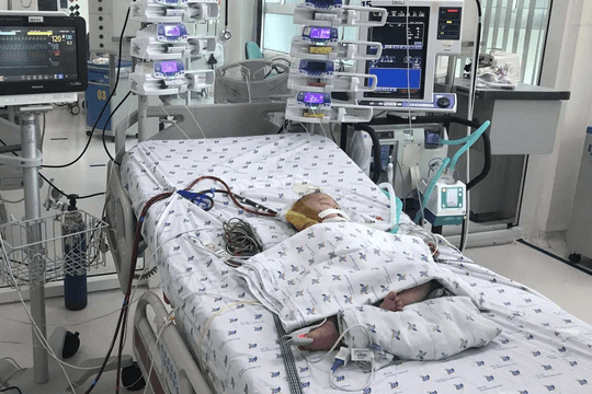 Bé 7 tháng tuổi co giật liên tục khi mắc sốt xuất huyết